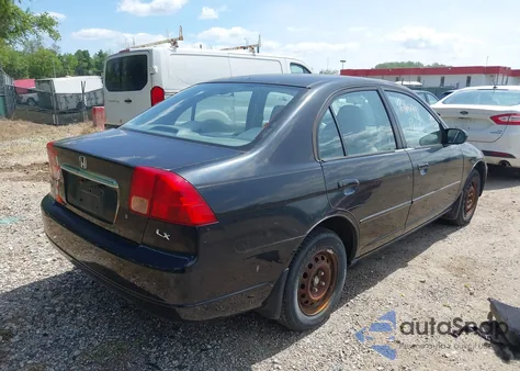 2002 Honda Civic Lx из США, поврежденный, VIN 1HGES16502L076717